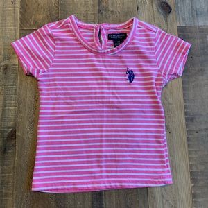 3 for $10 / US Polo Pink Striped Tee (2 T)